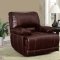 U1953 Reclining Sofa in Coffee Bonded Leather Global