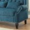 Alcacer Accent Loveseat Bench CM-BN6223 in Dark Teal Fabric