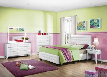 Sparkle 2004 Kids Bedroom in White by Homelegance w/Options [HEKB-2004 Sparkle]