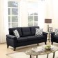 F6900 Sofa & Loveseat Set in Black Fabric by Poundex