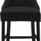 Hannah Counter Stool 775 Set of 2 Black Velvet Fabric - Meridian