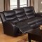 F6652 Motion Sofa in Black Bonded Leather by Boss w/Options