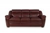 8550 Sonora Sofa & Loveseat in Burgundy Set by Leather Italia