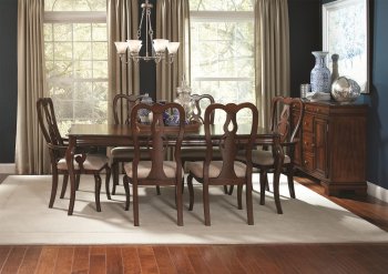 104131 Beamont Dining Table in Merlot by Coaster w/Options [CRDS-104131 Beamont]