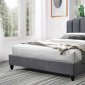 Giada Upholstered Bed 28970 in Charcoal Fabric by Acme