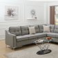 F6888 Sectional Sofa in Light Grey Fabric by Boss