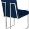 Alexis Dining Chair 731 Set of 2 Navy Velvet Fabric by Meridian