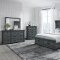 Tatum Bedroom Set 5Pc in Gray by Global w/Storage Bed