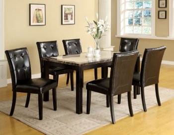 CM3188T-60 Atlas I 7PC Dining Set w/Faux Marble Top [FADS-CM3188T-60 Atlas I]