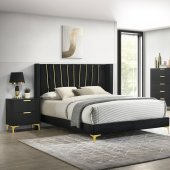 Kendall Bedroom Set 5Pc 301161 in Black by Coaster