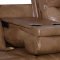 U7303C Motion Sectional Sofa in Walnut Leather Gel by Global