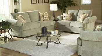 Mint Chenille Traditional Classic Living Room Sofa w/Rolled Arms [HES-9839MT]