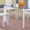 Riana 5Pc Dining Set by Chintaly w/Clear Glass Top