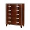 Saﬁre CM7616 Bedroom in Brown Cherry Finish w/Storage Bed