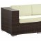 Daytona Outdoor Patio Sofa in Brown/White by Modway