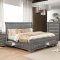 Brandt Bedroom CM7302GY in Gray w/Storage Footboard & Options