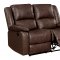 Kris Reclining Sofa CM6293 in Brown Top Grain Leather Match