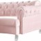 Anabella Sectional Sofa 697 3Pc Pink Velvet Fabric by Meridian