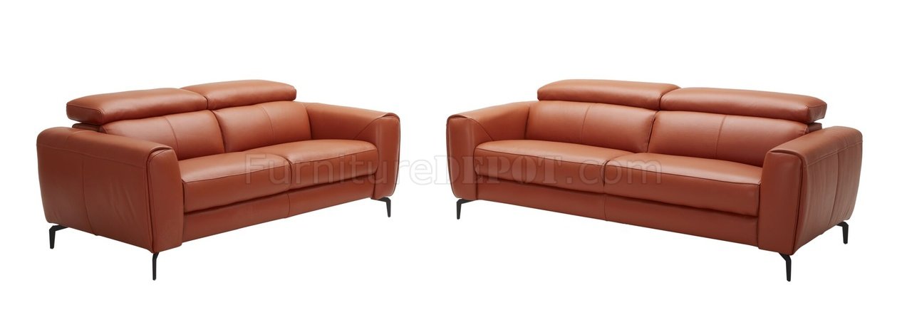 cooper pumpkin leather sofa