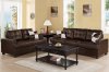 F7577 Sofa & Loveseat Set in Espresso Bonded Leather by Boss