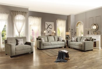 Gowan Sofa 8477 in Brown Chenille by Homelegance w/Options [HES-8477 Gowan]