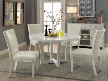 Reidar Dining Set 5Pc CM3651RT in White w/Options [FADS-CM3651RT-Reidar]