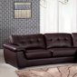 Brown Bonded Leather Modern Comfortable Sectional Sofa