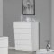 Nelly Bedroom in High Gloss White w/Options by Whiteline