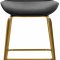 Paris Counter Stool 787 Set of 2 Grey Velvet Fabric by Meridian