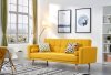 116 Sofa Bed Convertible in Yellow Fabric by ESF