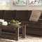 Robion Sectional Sofa 501147 in Chocolate Fabric by Coaster