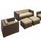 Malibu 5Pc Patio Sofa Set by Modway in Chocolate & Multicolor