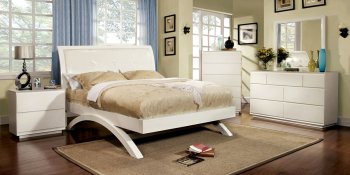 CM7824WH Delano Bedroom in White w/Platform Bed & Options [FABS-CM7824WH Delano]