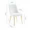 Viscount Dining Chair Set of 2 in White Velvet by Modway