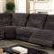 Zuben Reclining Sectional Sofa CM6853 in Gray Chenille Fabric