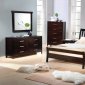 Espresso Finish Modern Elegant Bedroom w/Optional Items