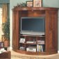 Cherry Entertainment Wall Unit W/Sliding Doors & Lighted Piers