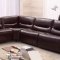 2144 Sectional Sofa in Brown Leather by ESF