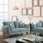 Phillipa Sofa & Loveseat Set CM6610 in Light Teal w/Options