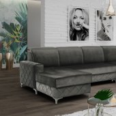 Alfredo W114 Sectional Sofa - Gray - Skyler Design