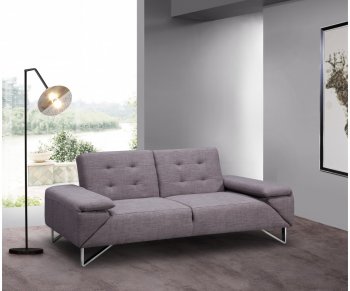 London Sofa Bed in Gray Fabric by Whiteline [WLSB-London-Fabric]