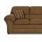 Mocha Fabric Modern Sofa & Loveseat Set w/Pillow Top Seating