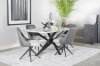 Paulita Dining Room 5Pc Set 110711 White & Gunmetal by Coaster