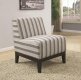 902610 Accent Chair Set of 2 in Striped Fabric by Coaster