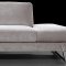 Beige Microfiber Modern Sectional Sofa w/Chrome Metal Legs