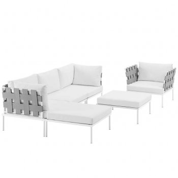 Harmony EEI-2626 6Pc Outdoor Patio Sectional Sofa Set [MWOUT-EEI-2626-SET]