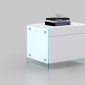 Il Vetro Set of 2 Nightstands in High Gloss White by Casabianca