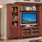 Merlot Oak Classic Entertainment Center w/Storage Cabinets