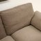 Tan Twill Fabric Modern Sectional Sofa w/Black Wooden Legs