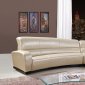 U958 Sectional Sofa in Pearl Bonded Leather by Global Furniture